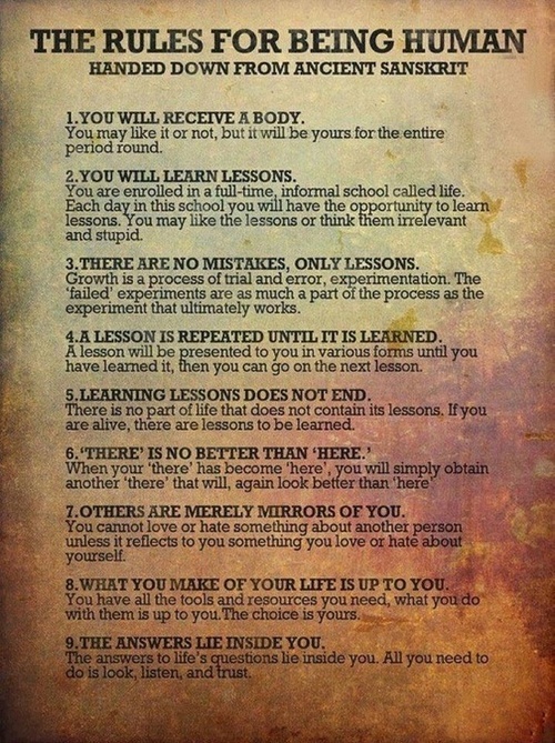 rules for being human